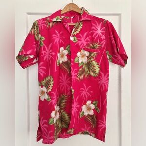 Lively Hot Pink Hawaiian Shirt